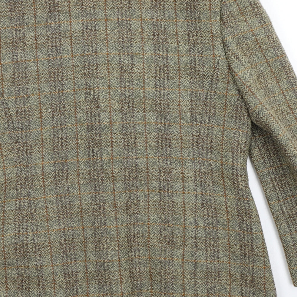 Weinberg Mens Brown Plaid  Jacket Blazer Size 38