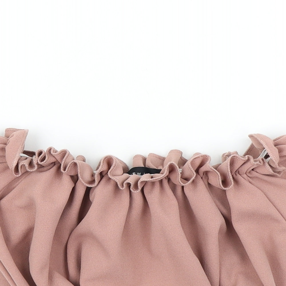 New Look Womens Pink   Cropped T-Shirt Size 6