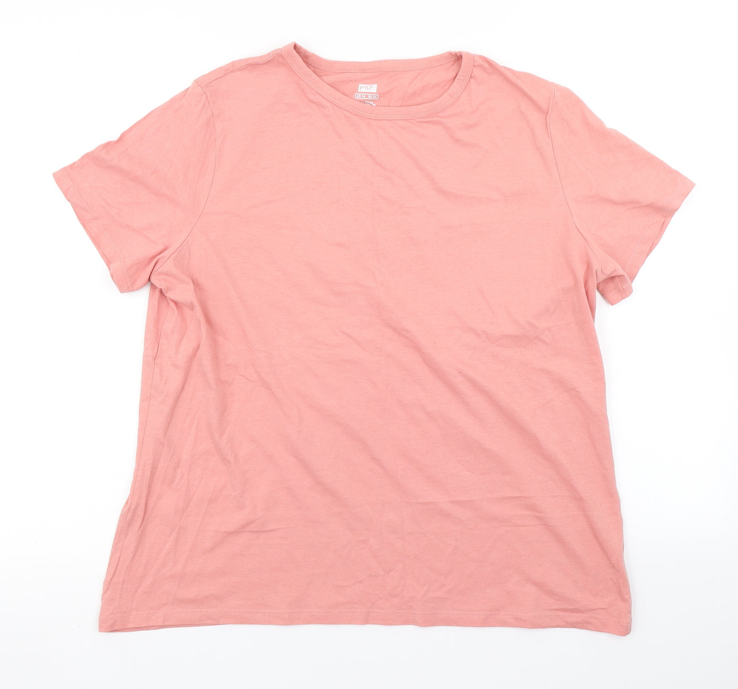 F&F Womens Pink   Basic T-Shirt Size 16