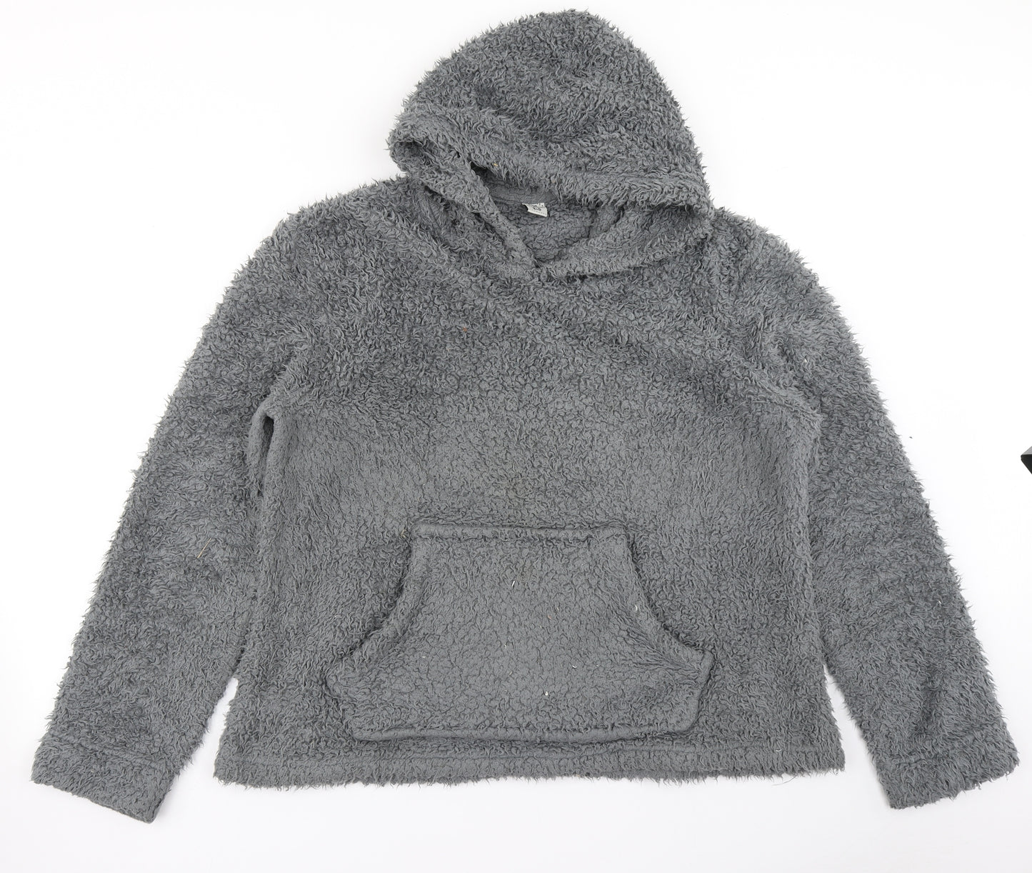 Dunelm Womens Grey  Fleece Pullover Hoodie Size L