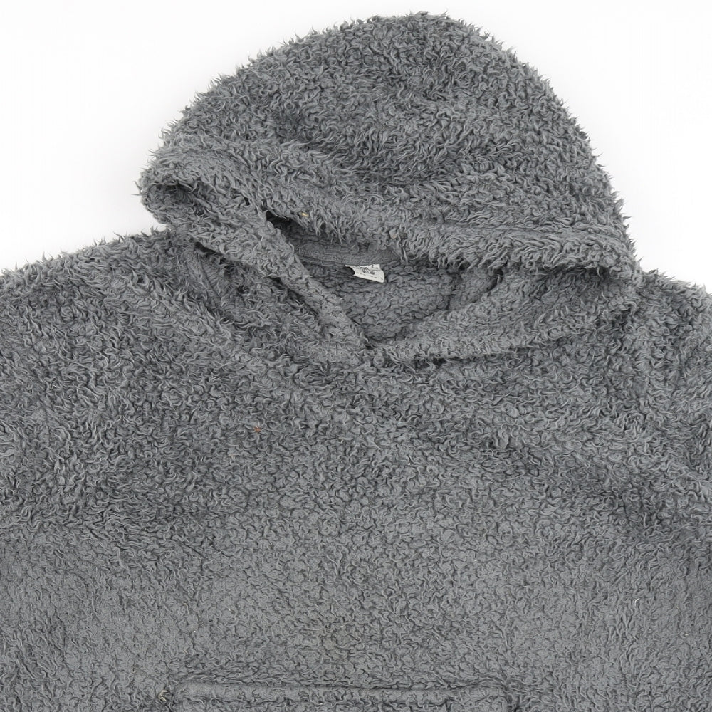 Dunelm Womens Grey  Fleece Pullover Hoodie Size L