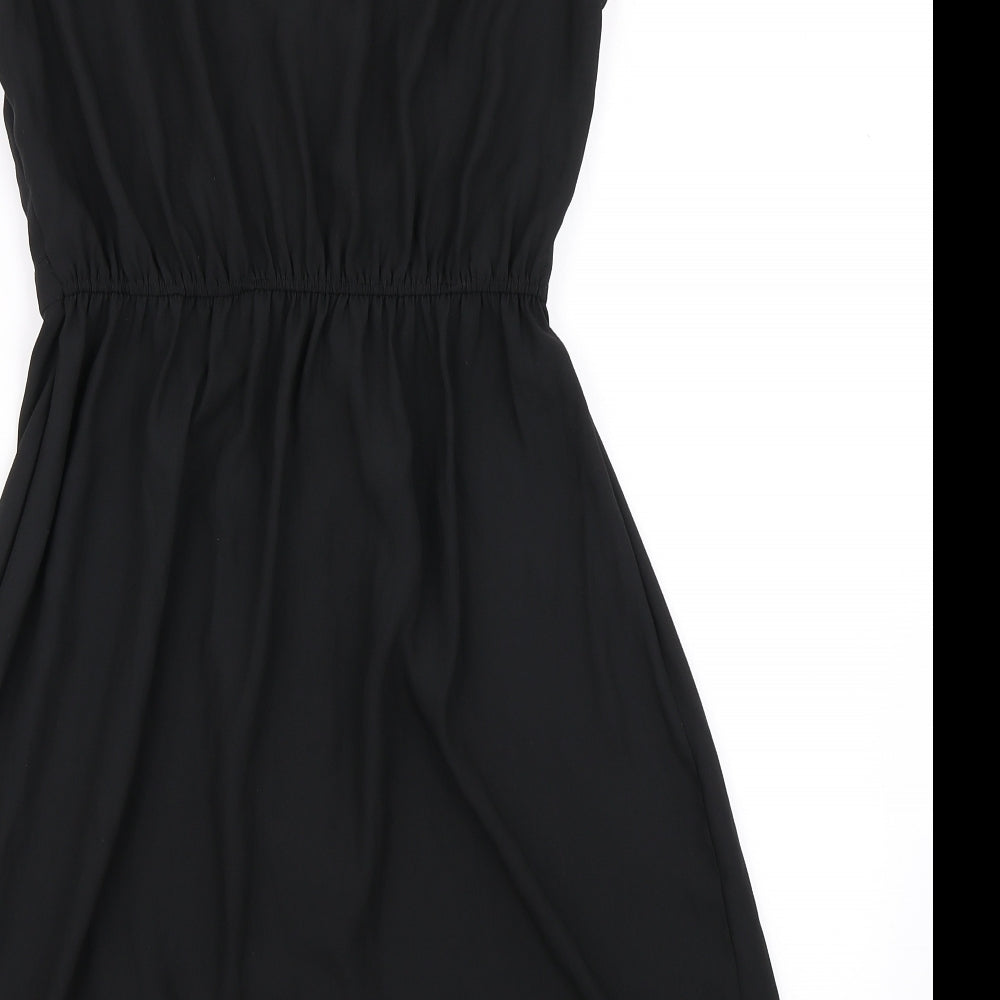 H&M Womens Black   Skater Dress  Size 8
