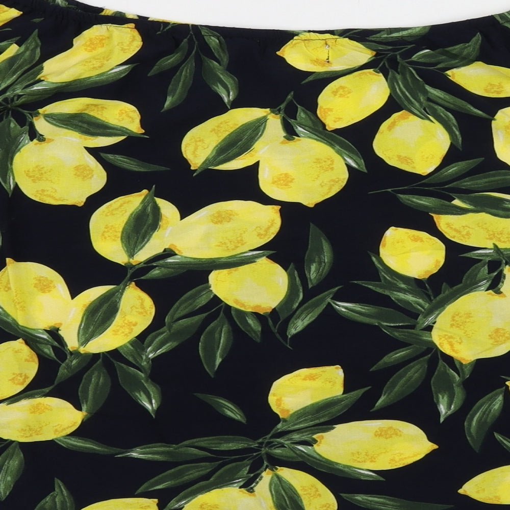 Apricot Womens Blue Floral  Basic Blouse Size 16