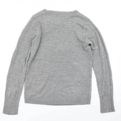 Primark Womens Grey  Knit Pullover Jumper Size 2XS