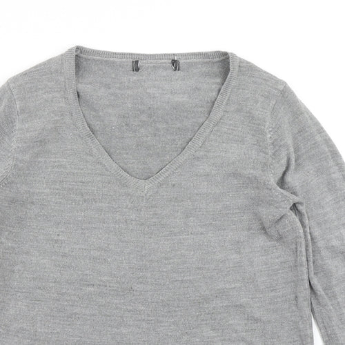 Primark Womens Grey  Knit Pullover Jumper Size 2XS