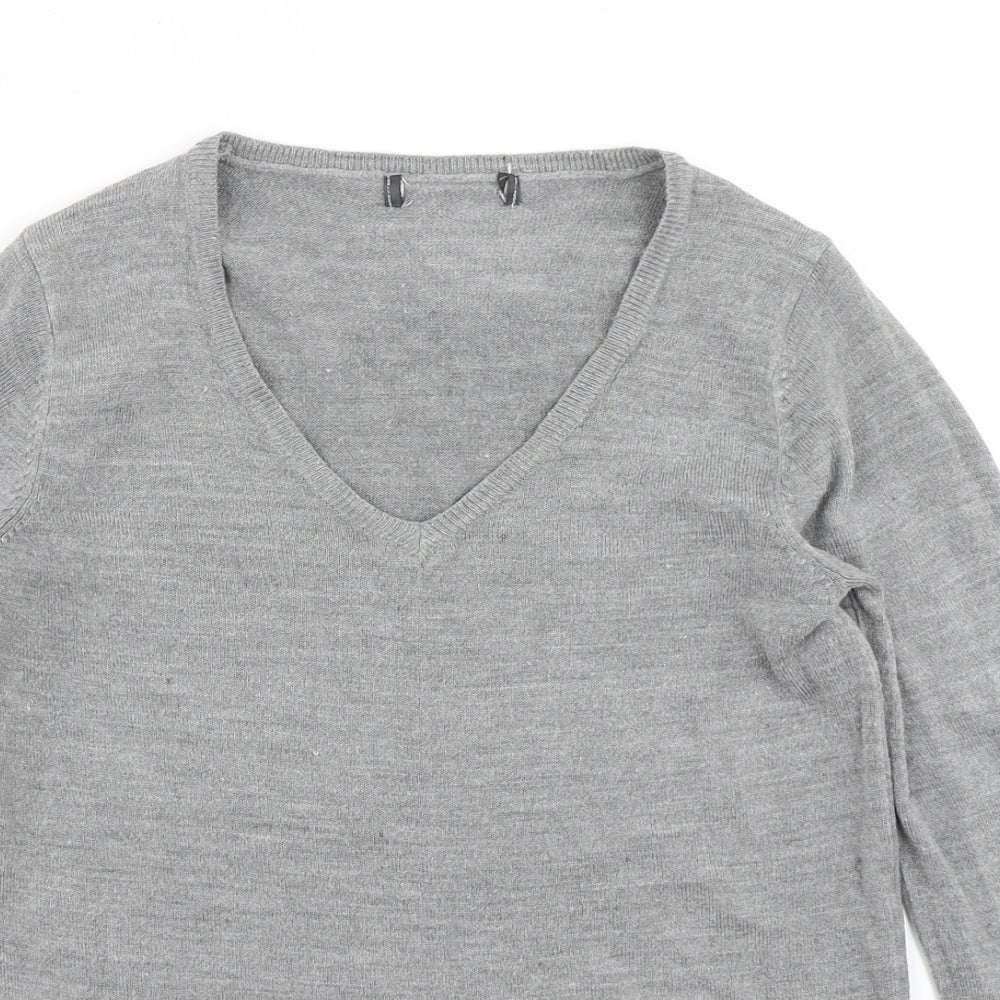 Primark Womens Grey  Knit Pullover Jumper Size 2XS