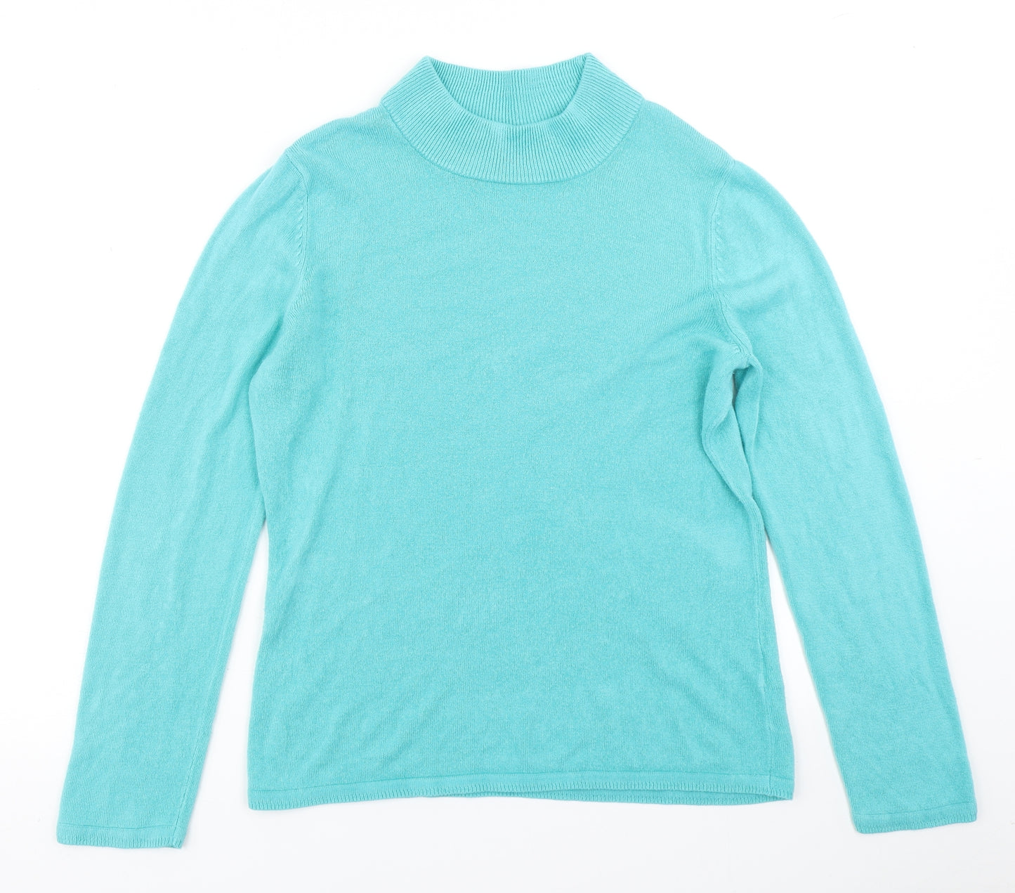 BM Colelction Womens Blue  Knit Pullover Jumper Size S