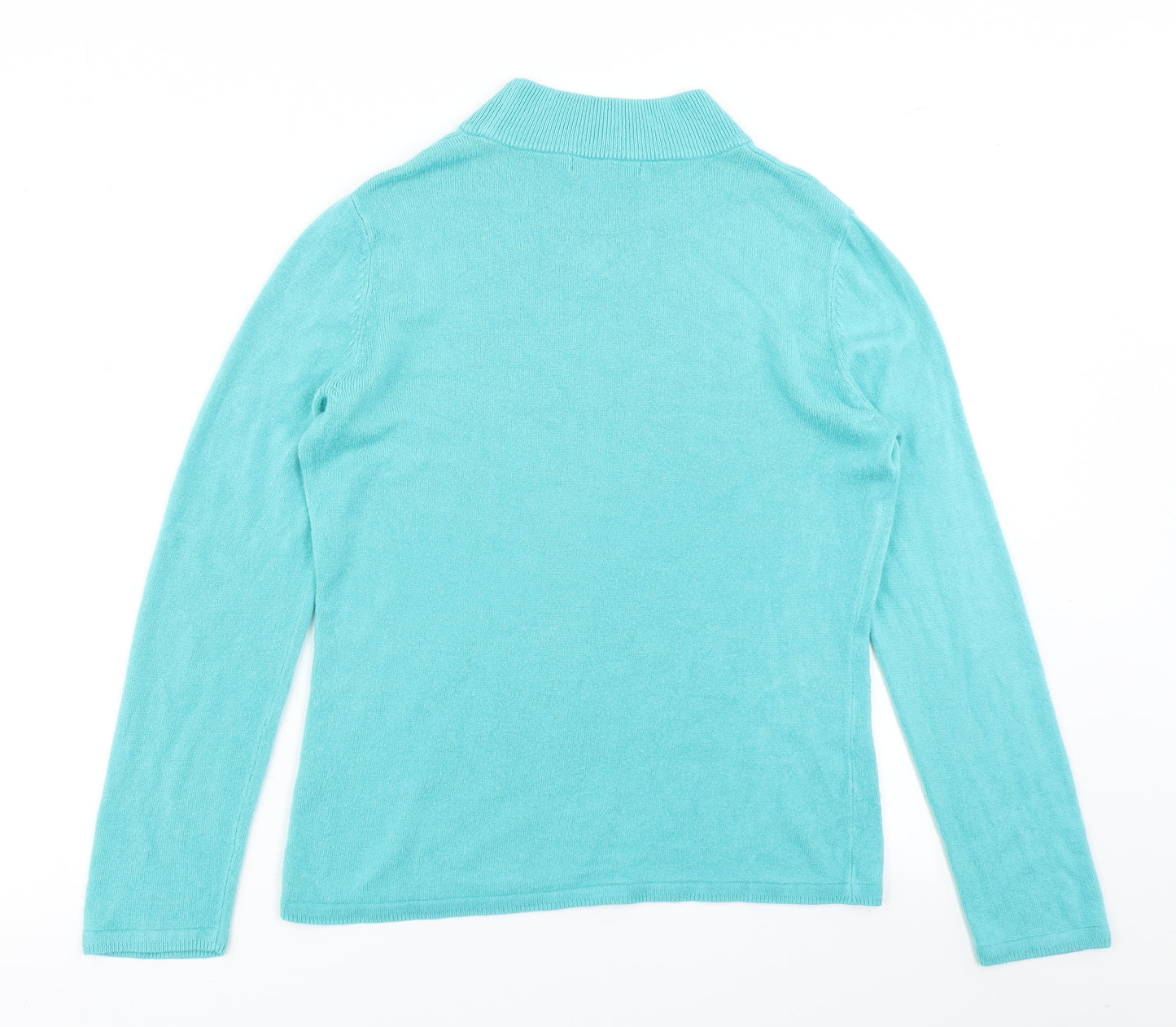 BM Colelction Womens Blue  Knit Pullover Jumper Size S