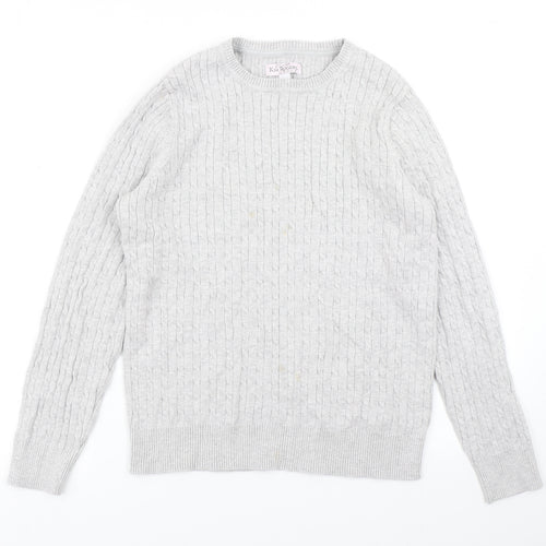Kim Rogers Womens Grey  Knit Pullover Jumper Size S