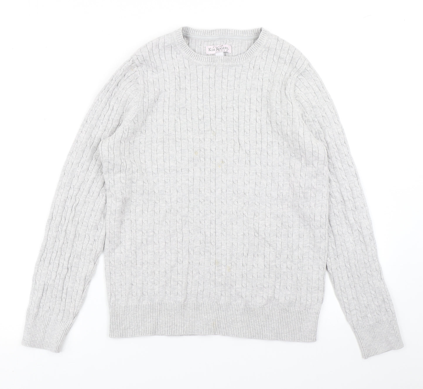 Kim Rogers Womens Grey  Knit Pullover Jumper Size S