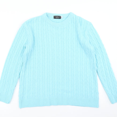 Choice Womens Blue  Knit Pullover Jumper Size S