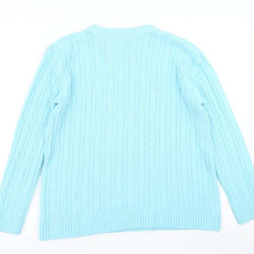 Choice Womens Blue  Knit Pullover Jumper Size S