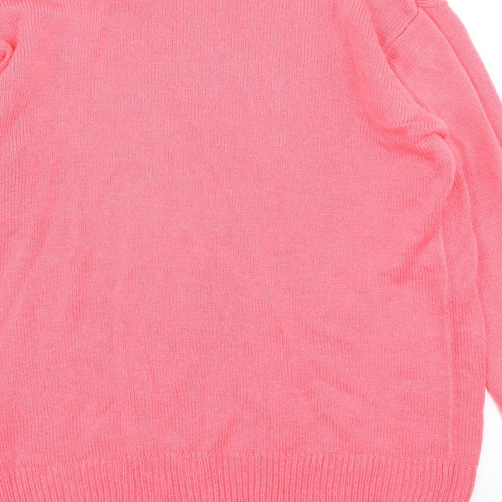 Damart Womens Pink  Knit Pullover Jumper Size 10