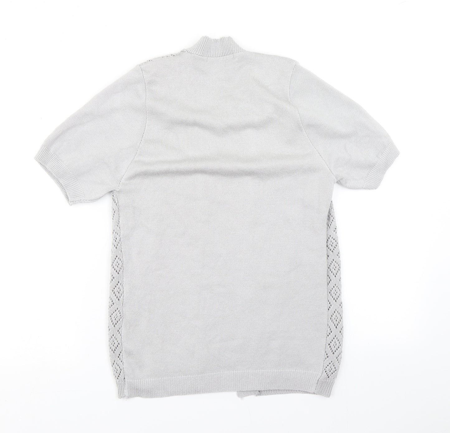 Pure & Natural Womens Grey Argyle/Diamond Knit Pullover Jumper Size S