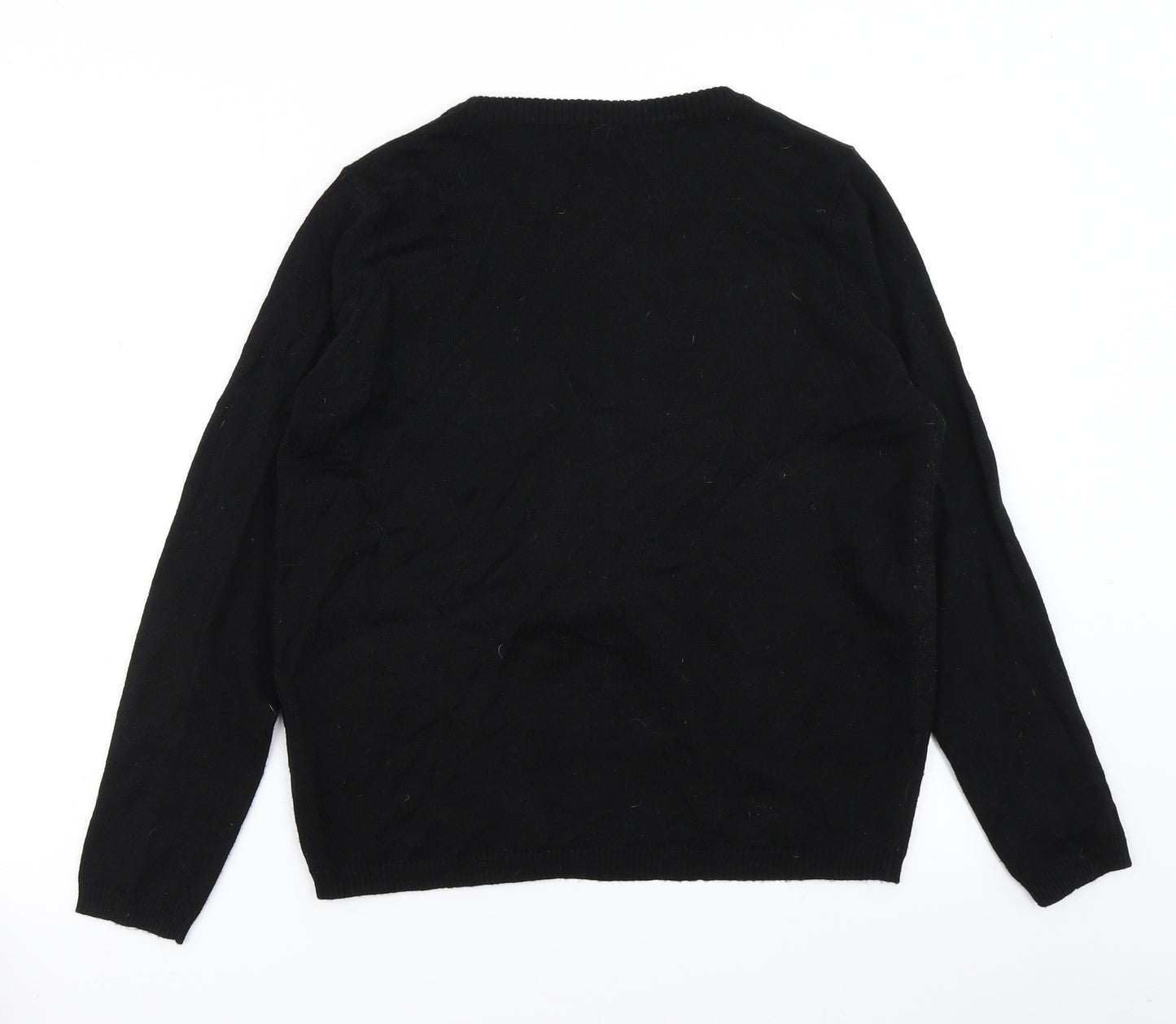 ESMARA Womens Black  Knit Pullover Jumper Size M  - Christmas jumper