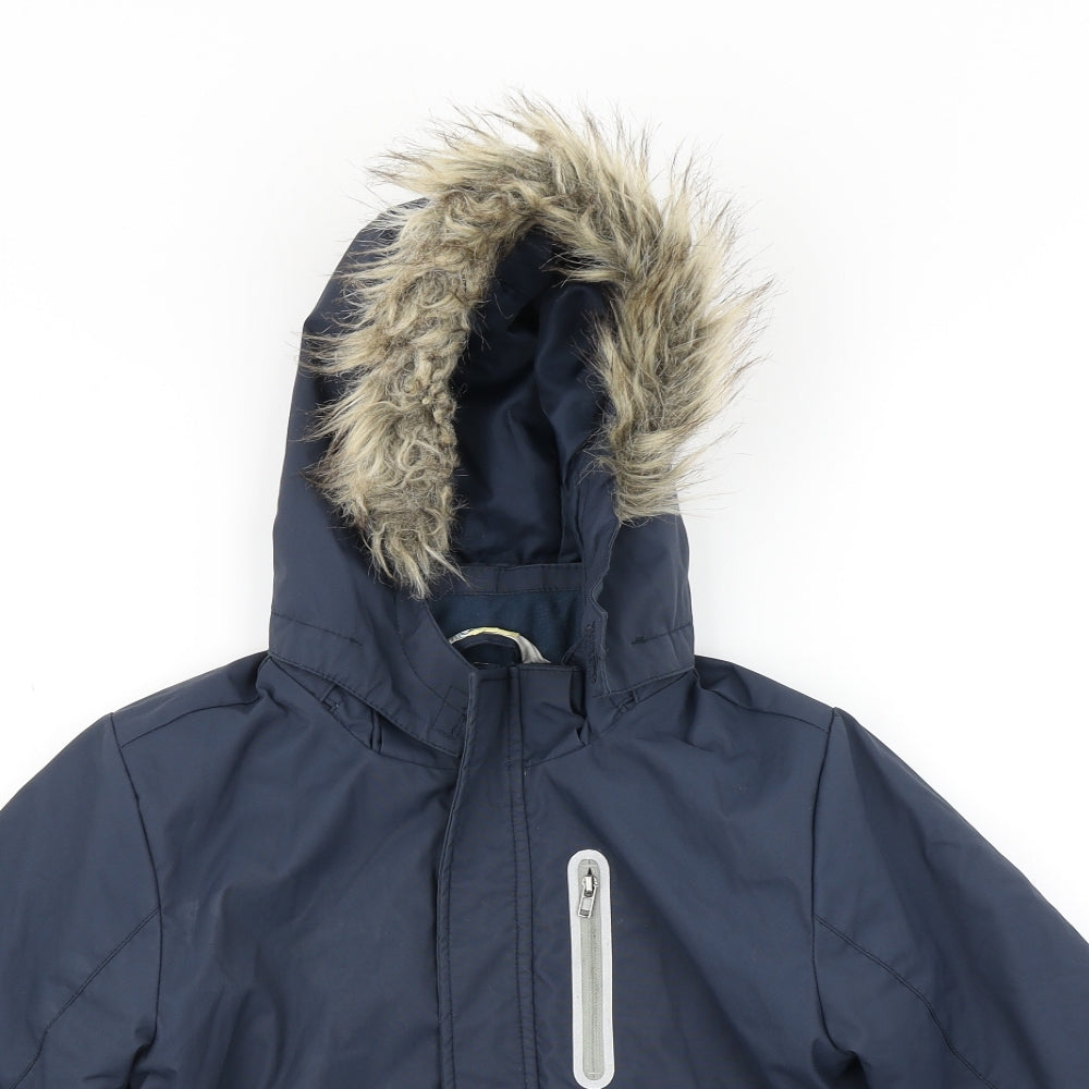 H&M Boys Blue   Parka Coat Size 5 Years