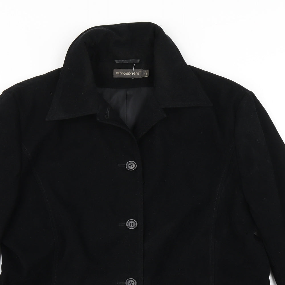 Atmosphere Womens Black   Overcoat Jacket Size 14