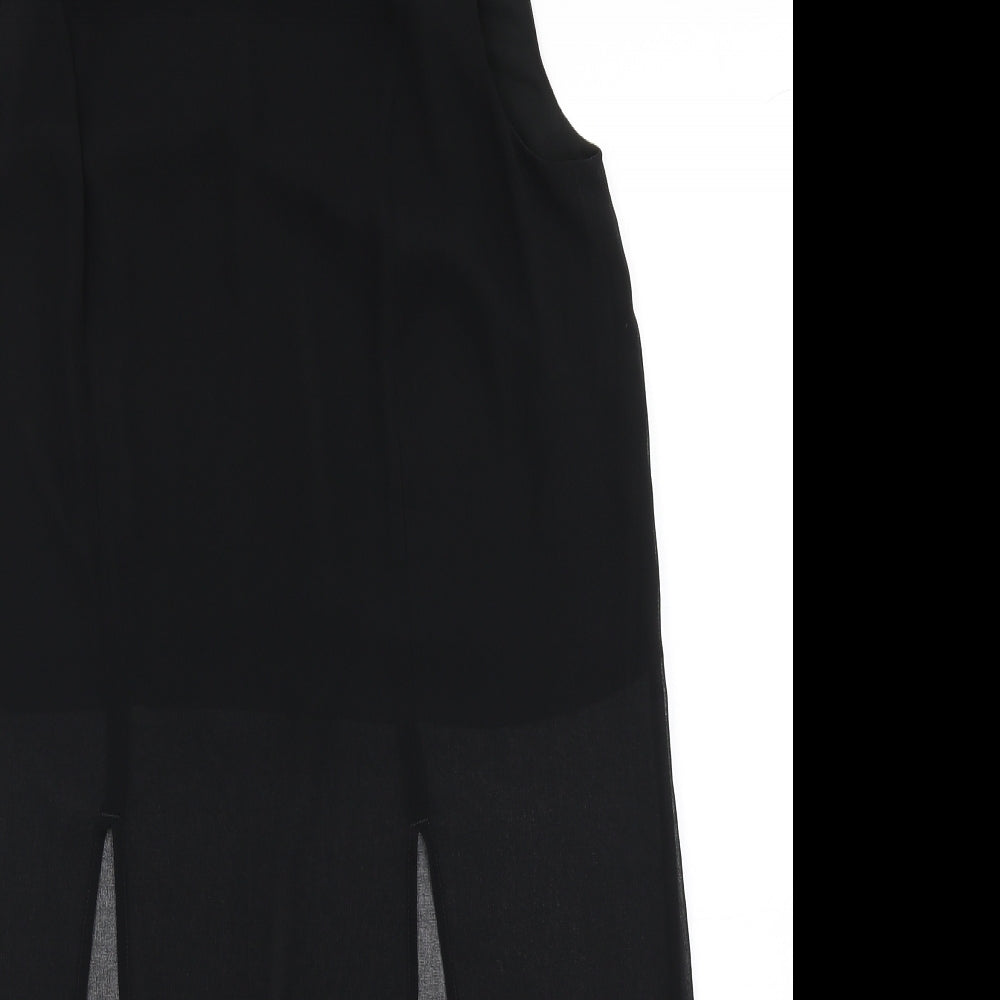 Limited Edition Womens Black   Basic Blouse Size 12  - Longline