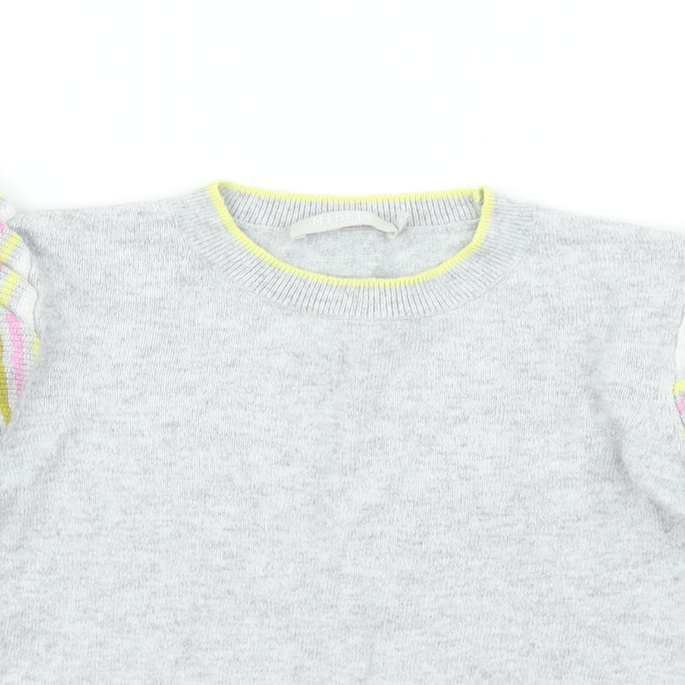 Mint Velvet Girls Grey  Knit Pullover Jumper Size 6 Years