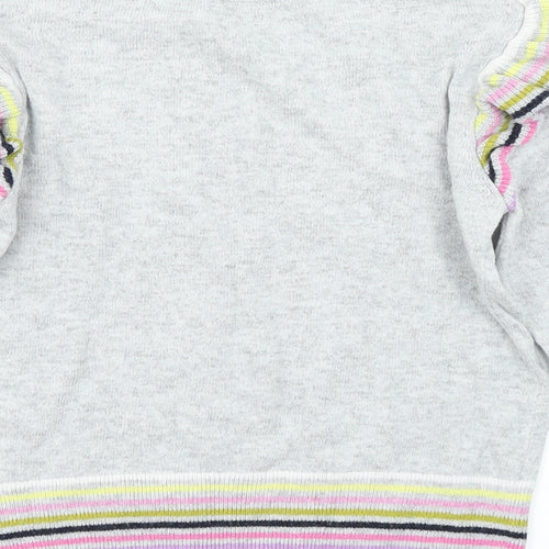 Mint Velvet Girls Grey  Knit Pullover Jumper Size 6 Years