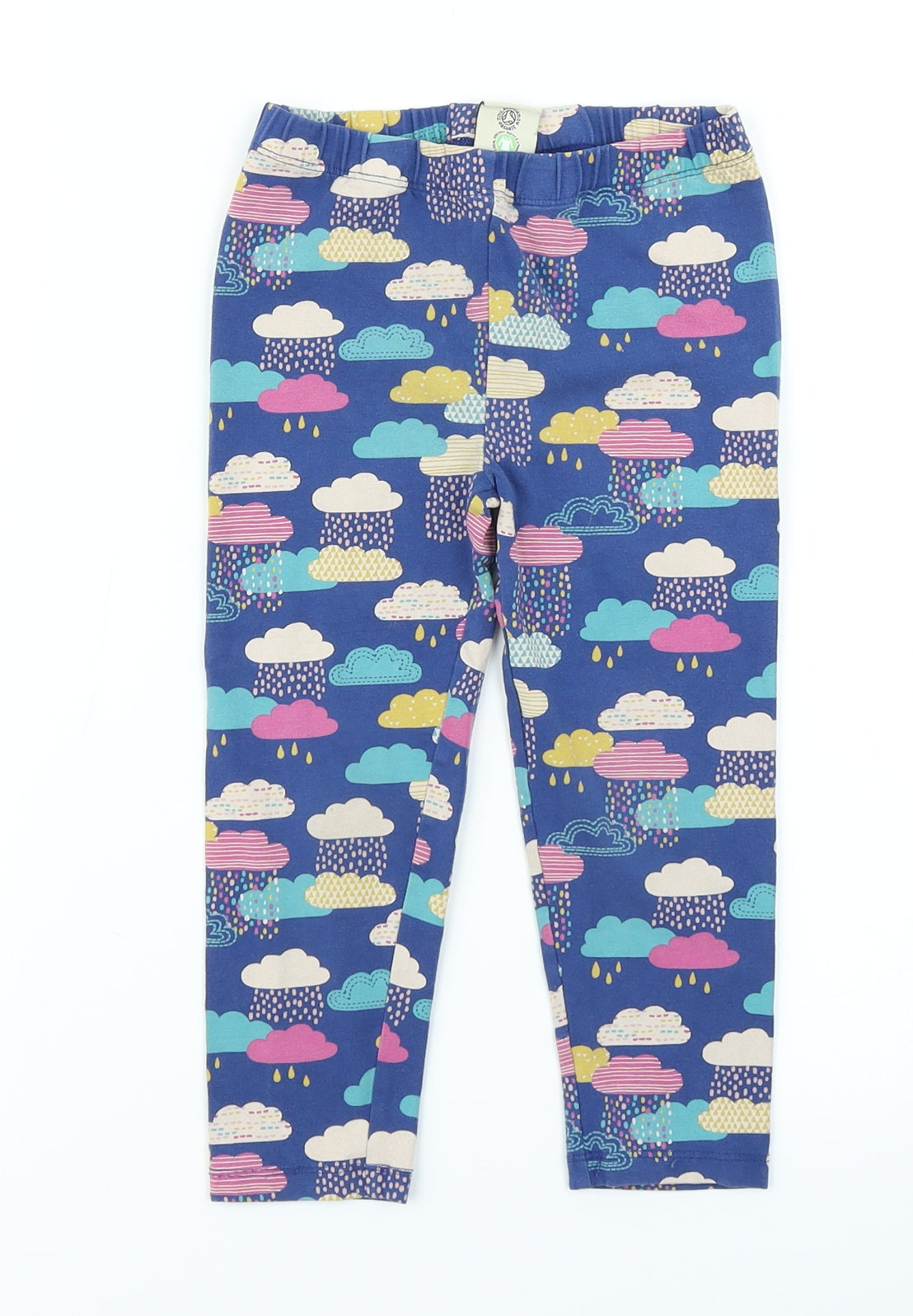 frugt Girls Blue Polka Dot  Jegging Trousers Size 3-4 Years