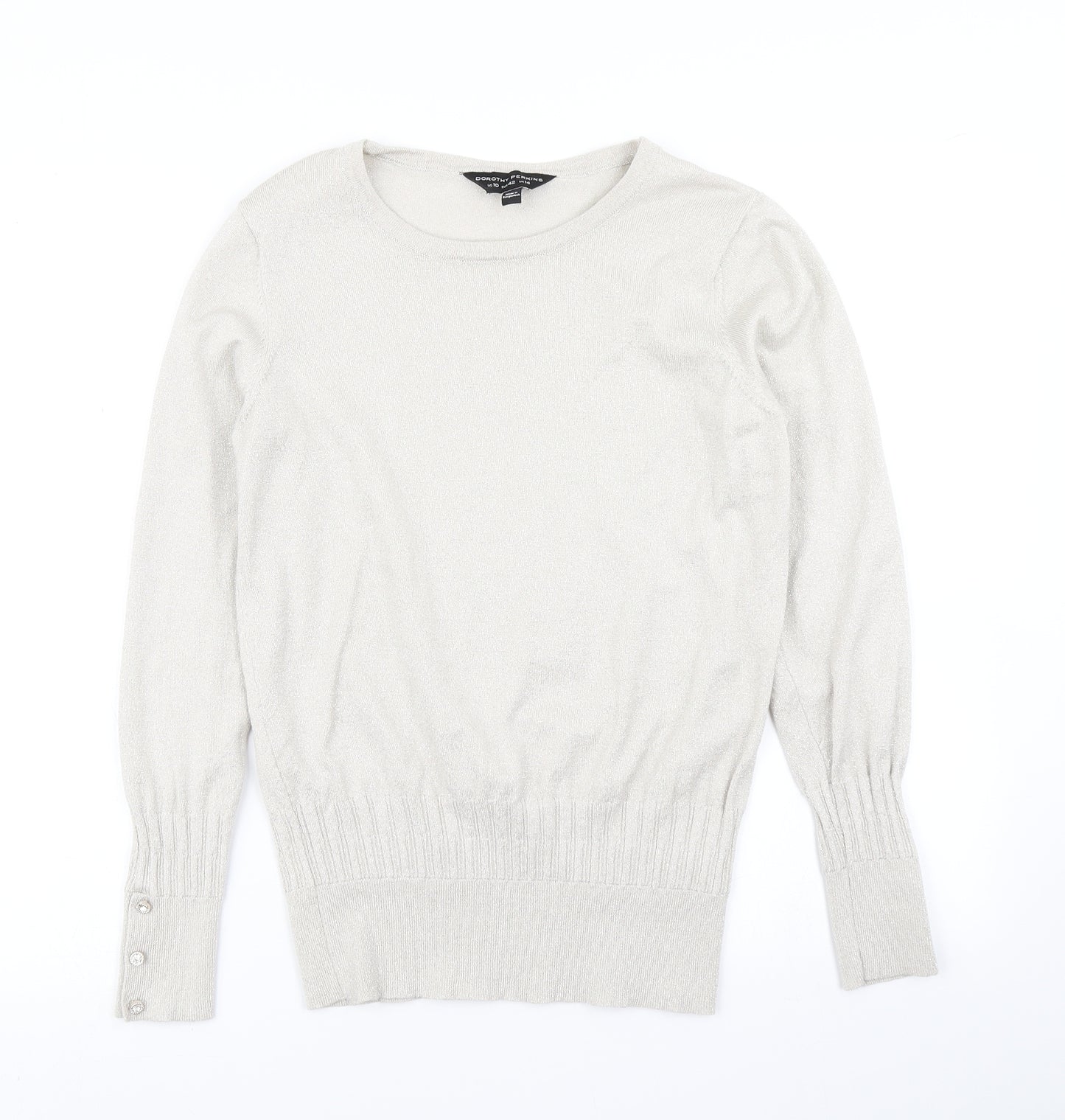 Dorothy Perkins Womens Grey  Knit Pullover Jumper Size 14