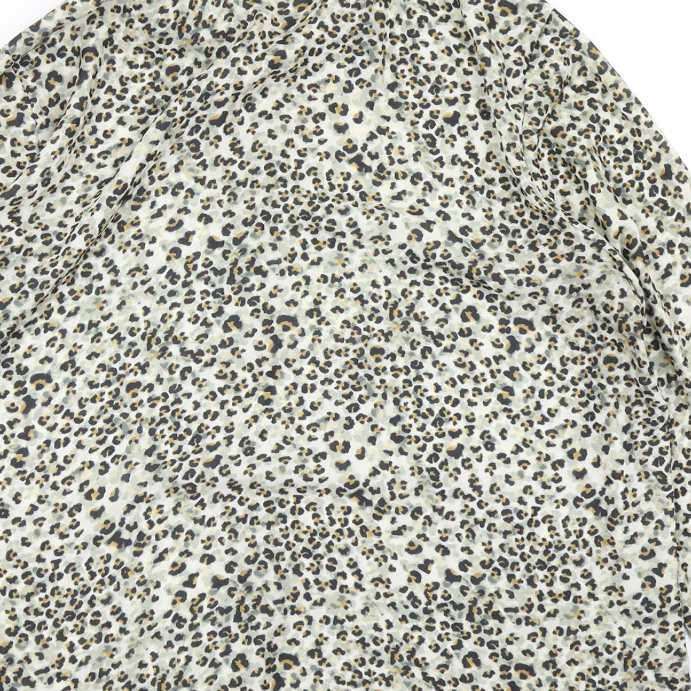Primark Womens Beige Animal Print  Basic Blouse Size 18