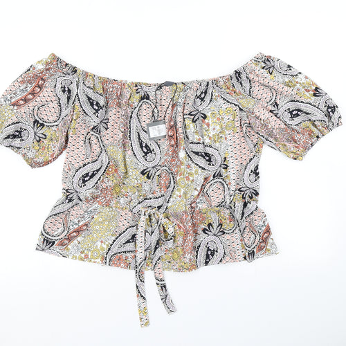 Primark Womens Pink Floral  Basic Blouse Size 16