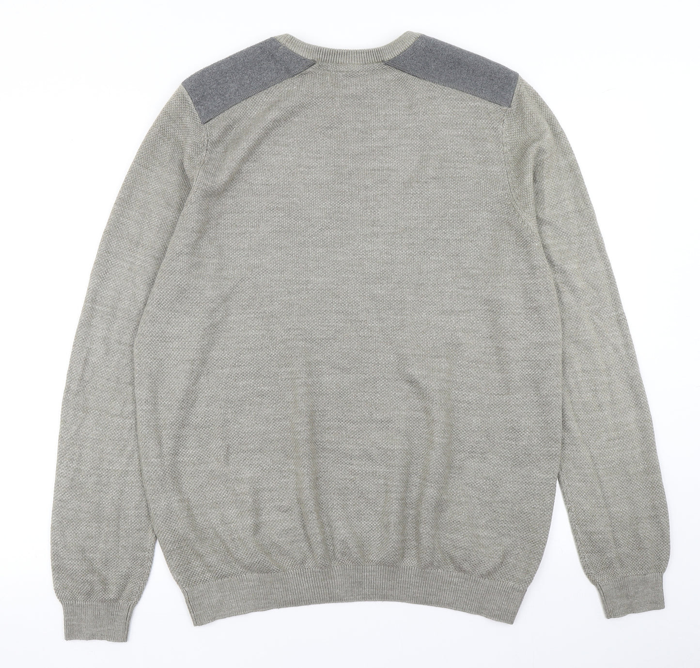 New Look Mens Grey  Knit Pullover Jumper Size XL