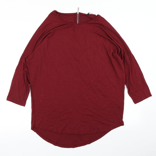 Select Womens Red   Basic T-Shirt Size 14