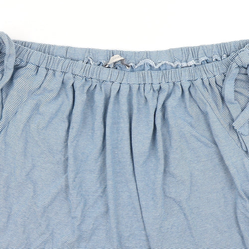 George Womens Black Striped  Basic T-Shirt Size 16