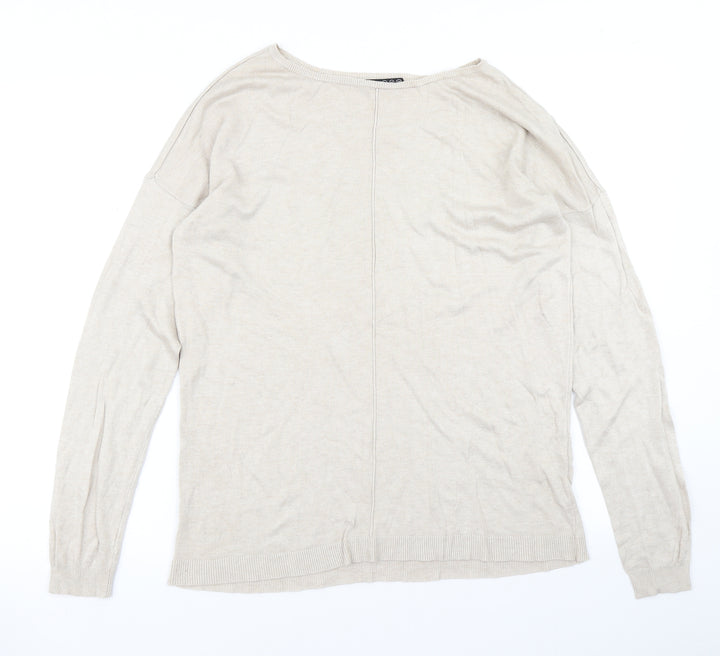 Atmosphere Womens Beige  Knit Pullover Jumper Size 12