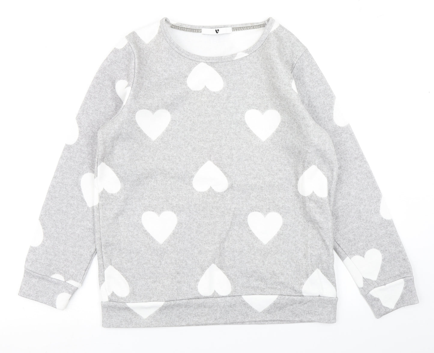 V by Very Womens Grey Polka Dot  Pullover Sweatshirt Size 8  - Loungewear