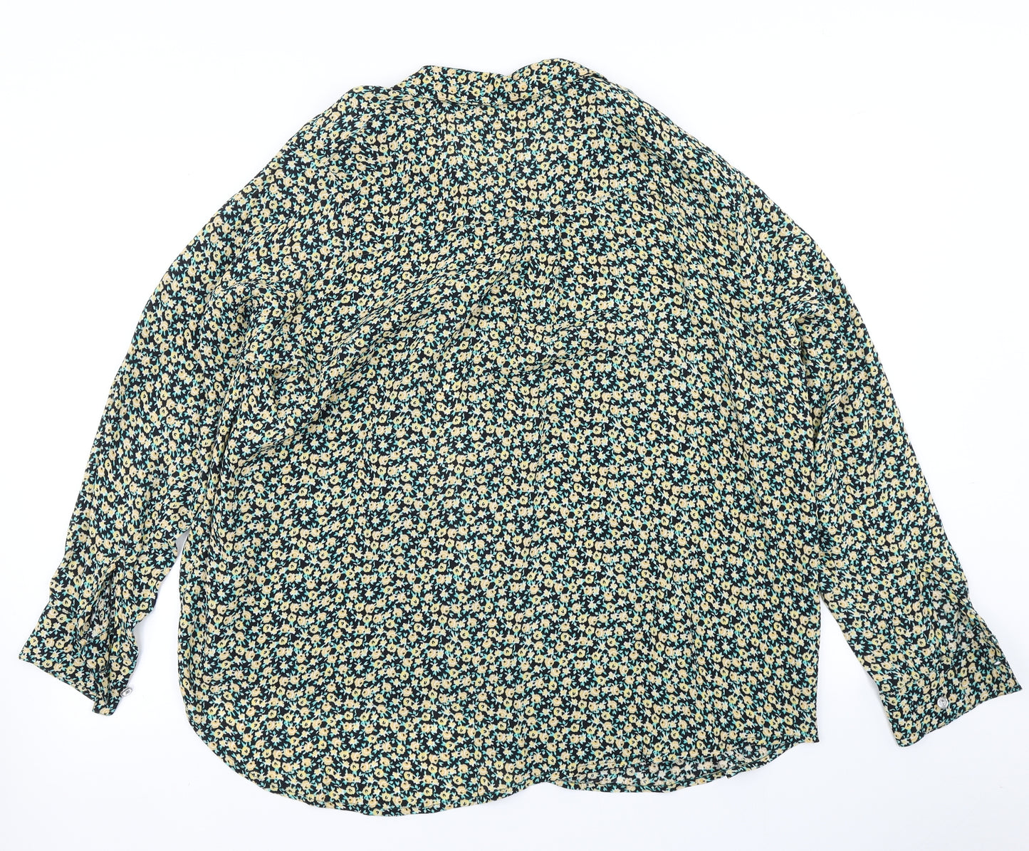 River Island Womens Green Floral  Basic Blouse Size 14