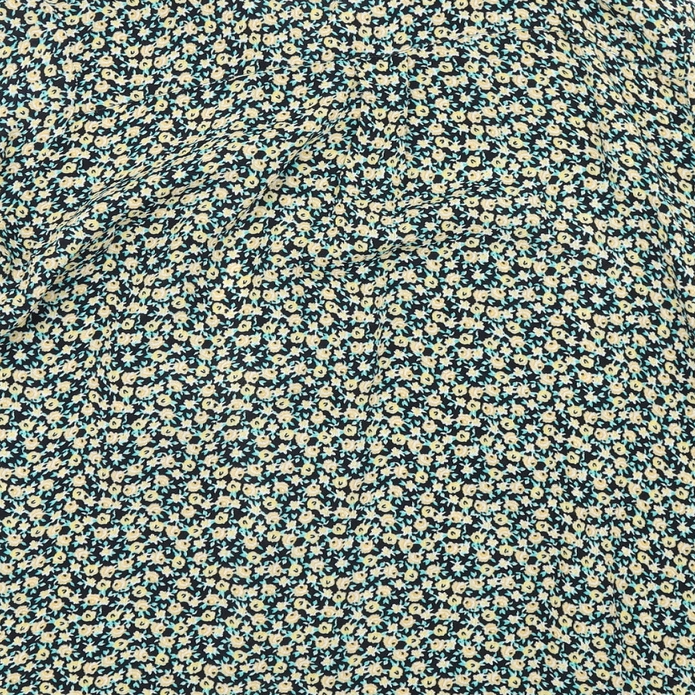 River Island Womens Green Floral  Basic Blouse Size 14