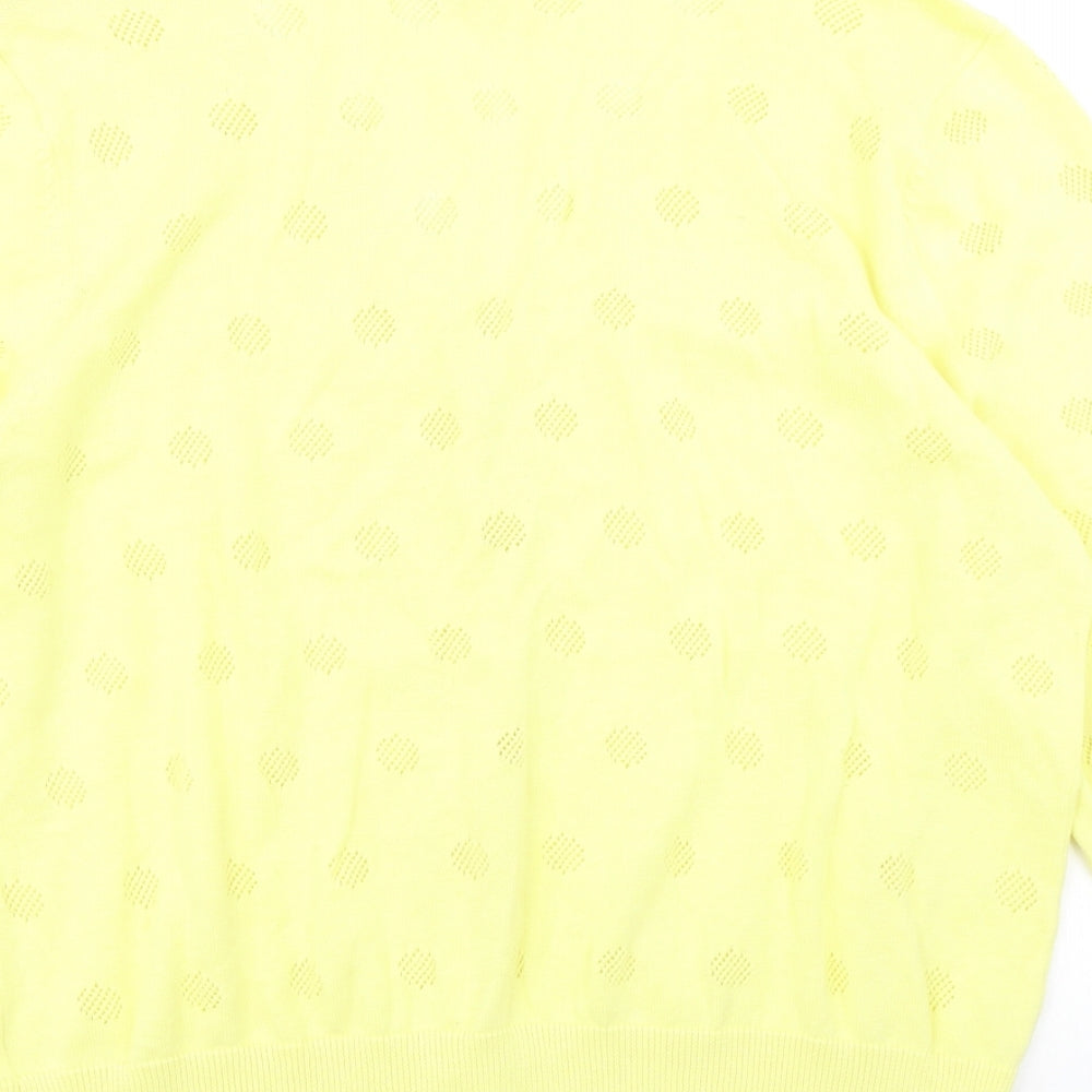 Monsoon Womens Yellow  Knit Cardigan Jumper Size 16
