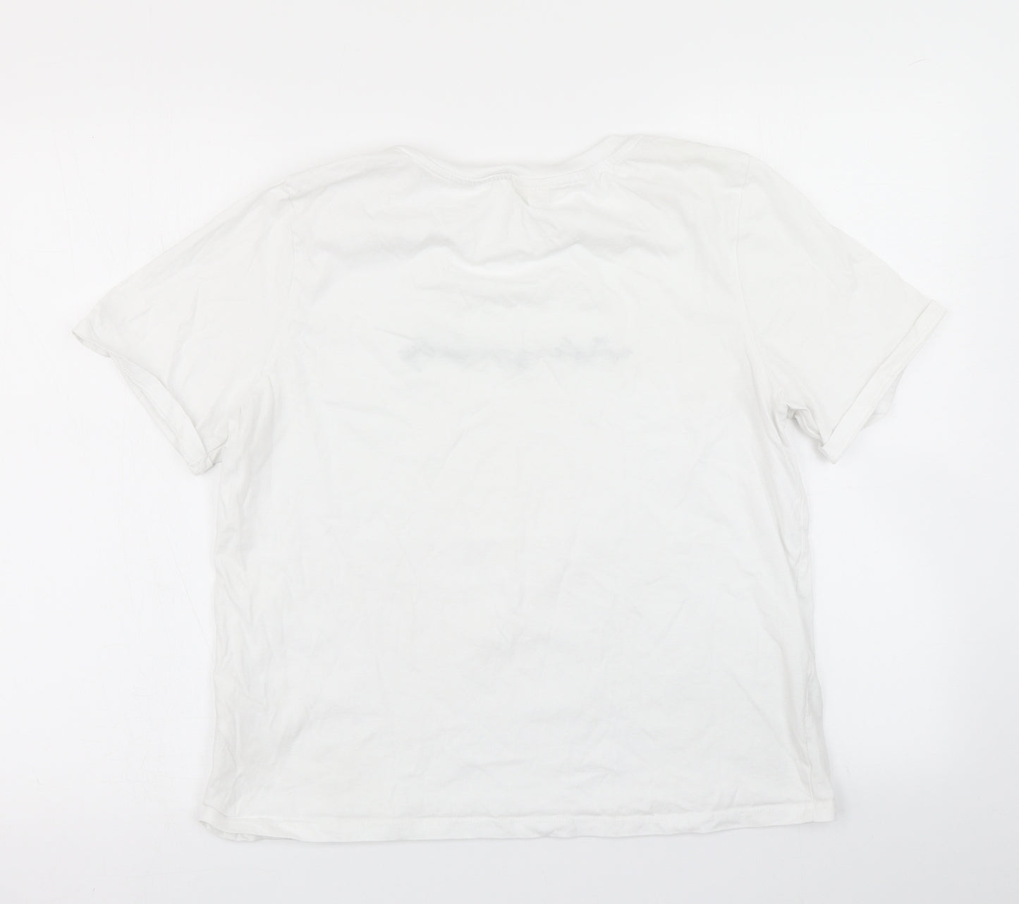 H&M Womens White   Basic T-Shirt Size M