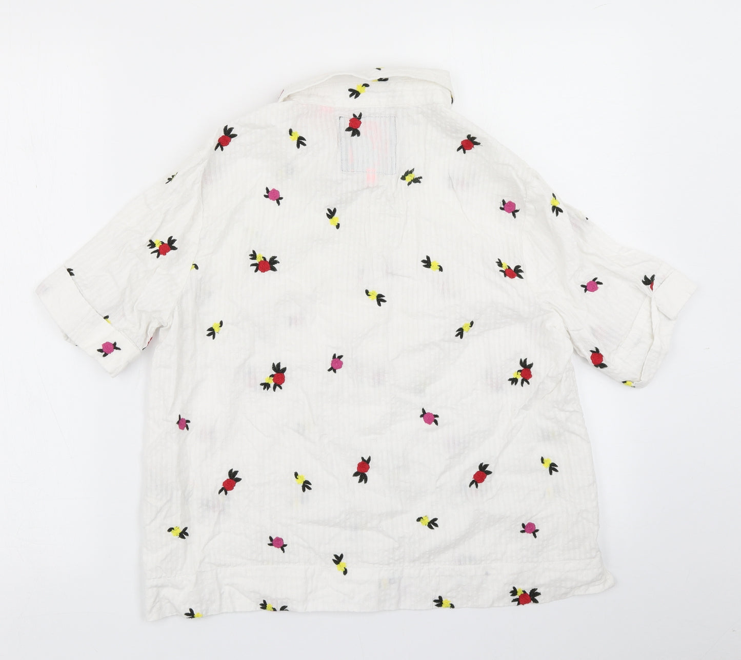 Superdry Womens White Floral  Basic Button-Up Size 12