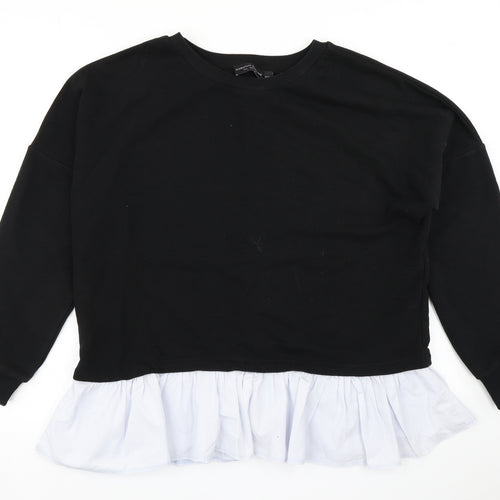 Dorothy Perkins Womens Black   Pullover Sweatshirt Size L