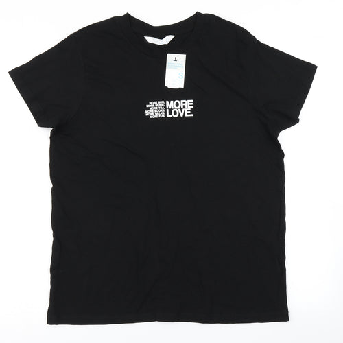 Primark Womens Black   Basic T-Shirt Size S