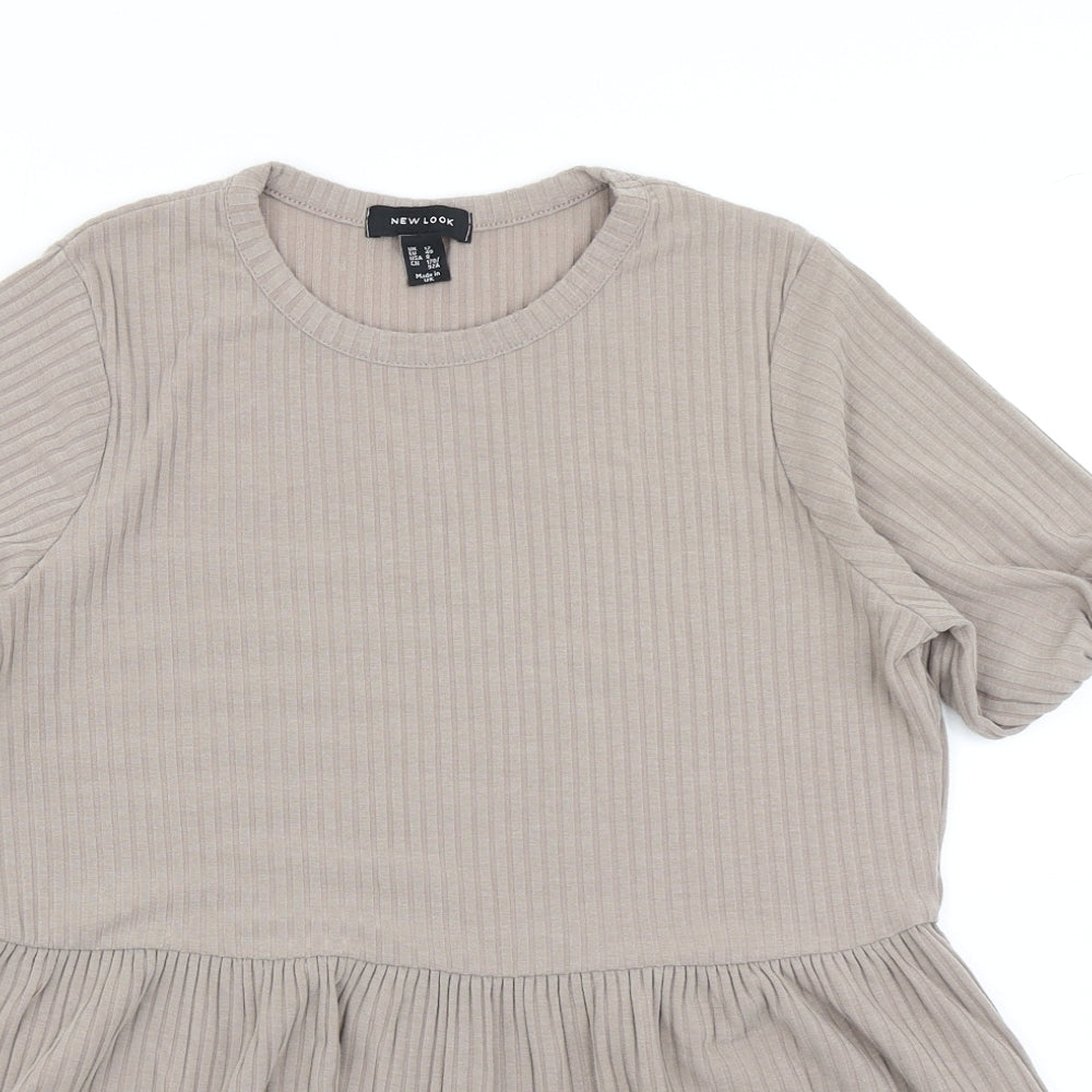 New Look Womens Brown   Basic T-Shirt Size 12