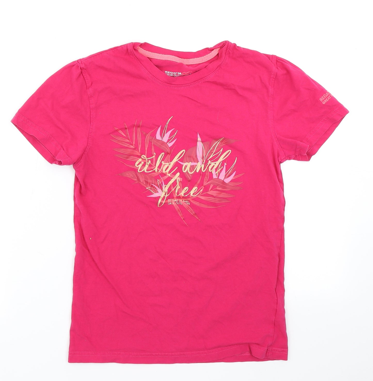 Regatta Girls Pink   Basic T-Shirt Size 13 Years