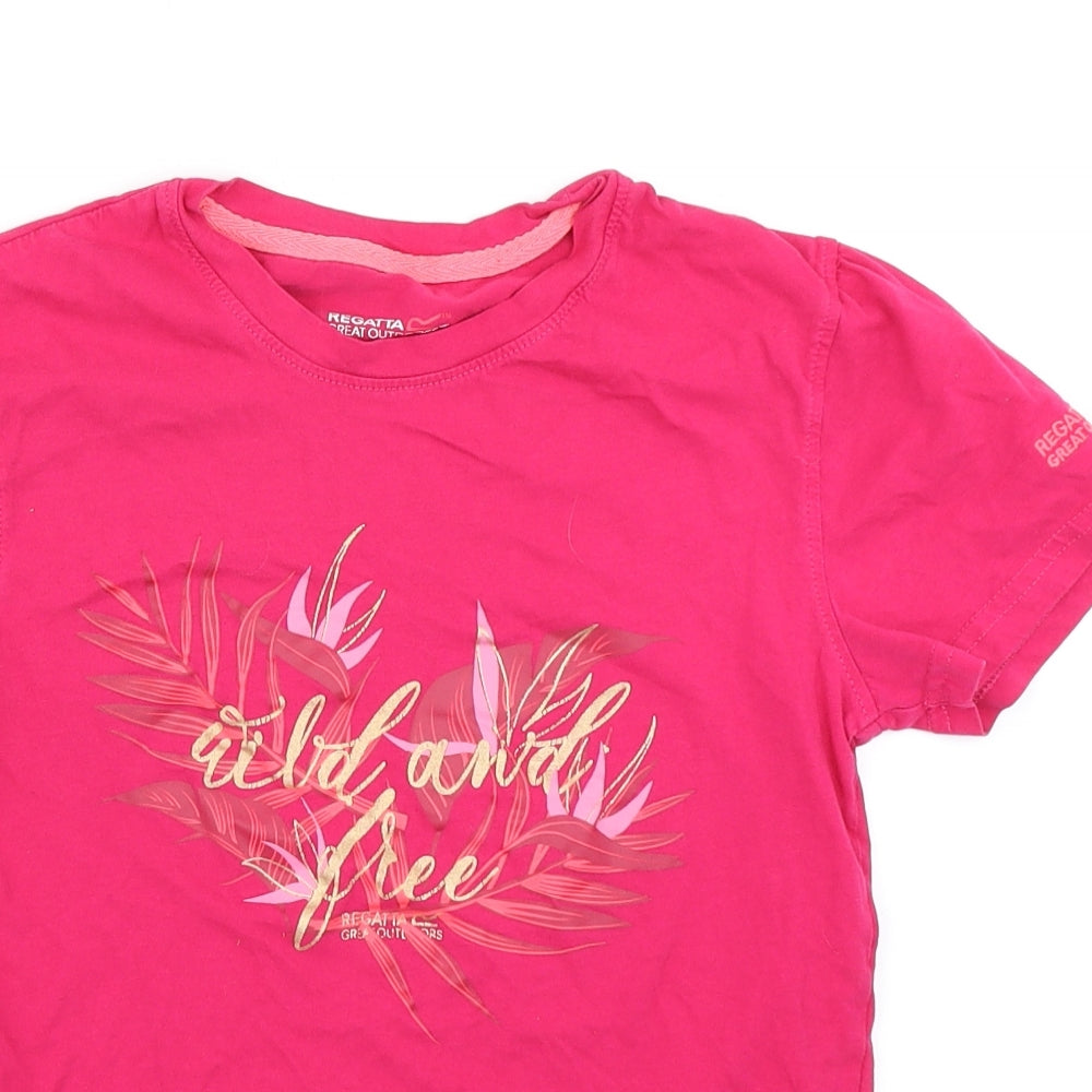 Regatta Girls Pink   Basic T-Shirt Size 13 Years