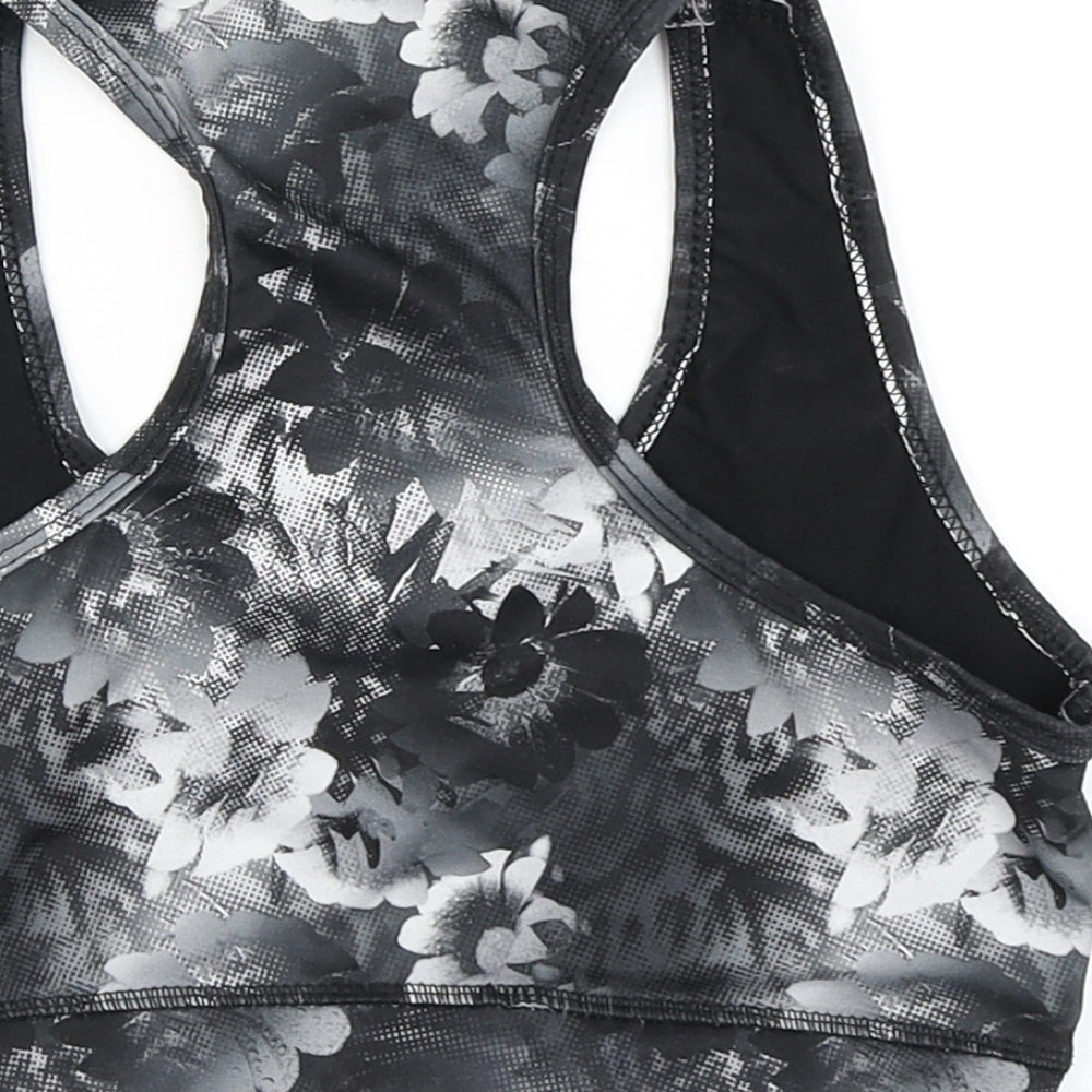 Nike Womens Black Floral  Cropped Tank Size S