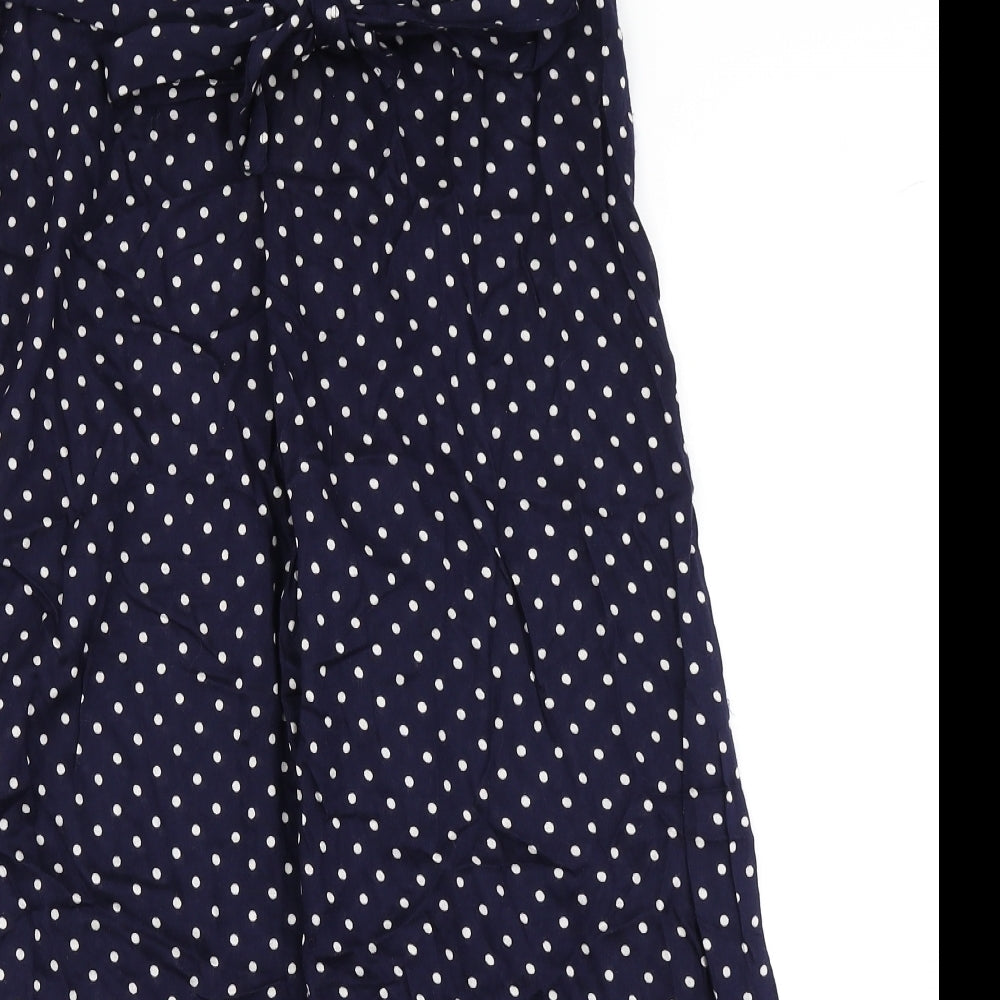 Innocence Womens Blue Spotted  Culotte Shorts Size 12