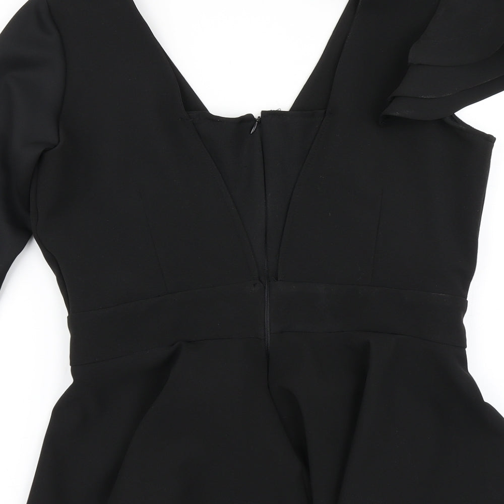 Rebecca Rhoades Womens Black   Basic Blouse Size 14