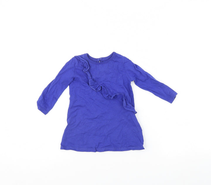 m&S Girls Blue   Fit & Flare  Size 6-9 Months