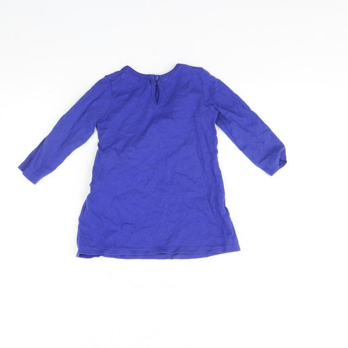 m&S Girls Blue   Fit & Flare  Size 6-9 Months