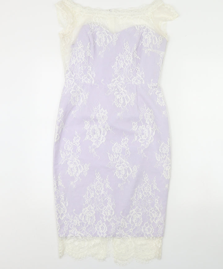 Paper Dolls Womens Purple   Pencil Dress  Size 12