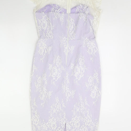Paper Dolls Womens Purple   Pencil Dress  Size 12